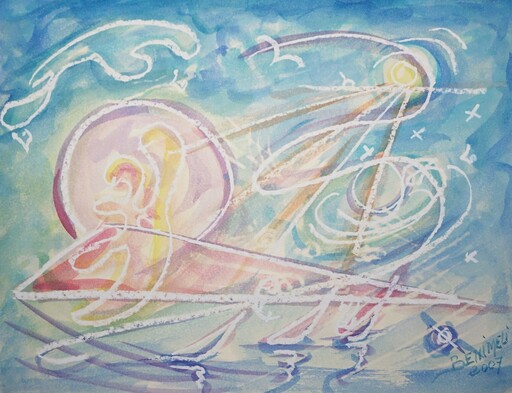 Angeles BENIMELLI - Drawing-Watercolor - Horoscope: "Gemini"