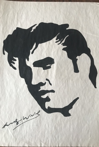 Andy WARHOL - Zeichnung Aquarell - Elvis Presley