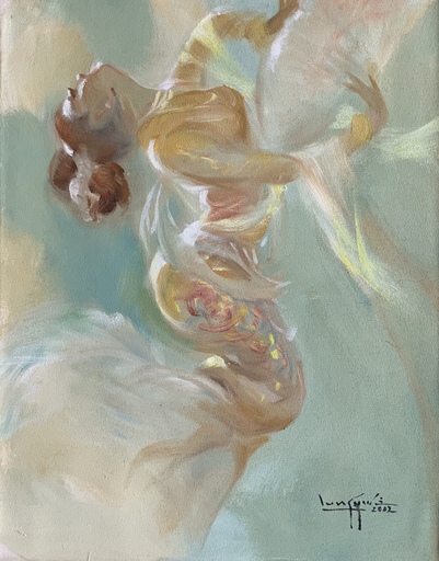 U Lun GYWE - Painting - Pastel Dancer