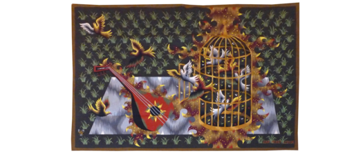 Jean PICART LE DOUX - Tapestry - Le luth et les colombes