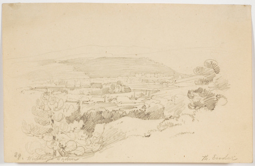 Thomas ENDER - 水彩作品 - "View of Castle Weilburg by Vienna", middle 19th C., drawing