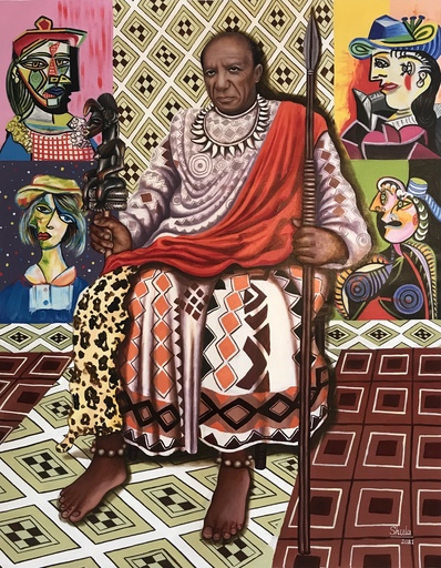 SHULA - Gemälde - Picasso noir