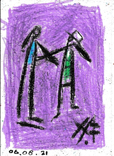 Harry BARTLETT FENNEY - Drawing-Watercolor - jazz dancers (06 08 21)