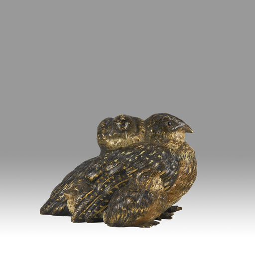 Franz Xavier BERGMANN - Sculpture-Volume - Bird Family