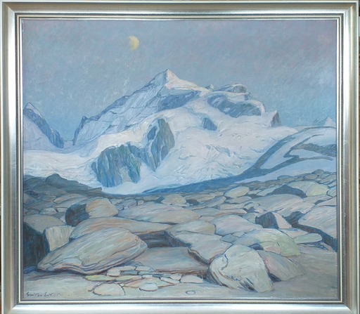 Erich ERLER - Painting - Gletscherlandschaft