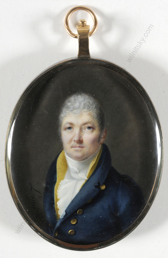 G.E. LAMI - Miniatura - "Portrait of a gentleman", important!, 1806