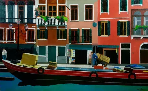 Anne DU PLANTY - Painting - Venise laborieuse