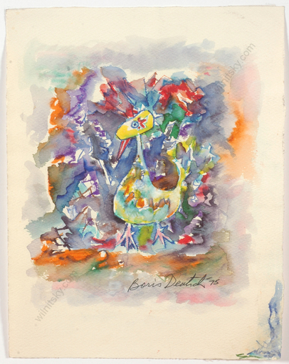 Boris DEUTSCH - Dessin-Aquarelle - "Fantasy bird", watercolor