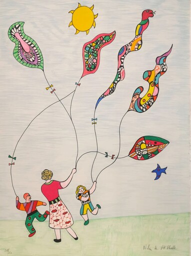 妮基•桑法勒 - 版画 - Enfants et cerfs-volants 