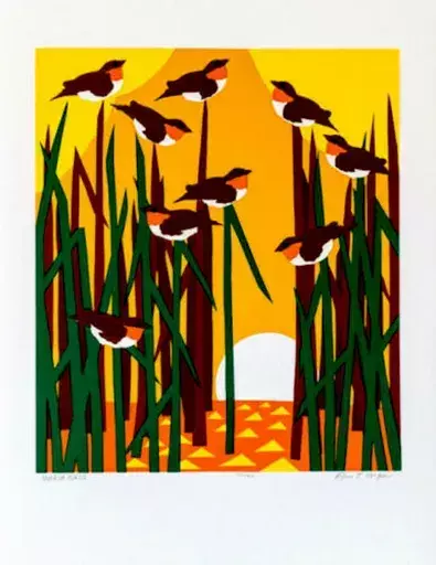 Ann T. COOPER - 版画 - Marsh Birds