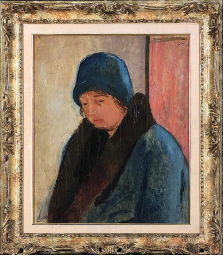 Virgilio GUIDI - Gemälde - Donna con cappello
