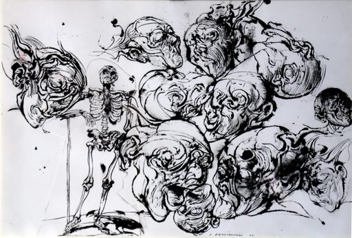 Vladimir VELICKOVIC - Zeichnung Aquarell - Les Noyés