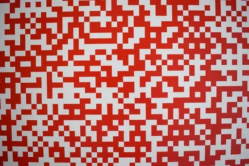 侵略者 - 版画 - Binary Code (Red)
