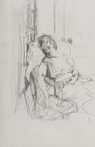 Jean Édouard VUILLARD - Zeichnung Aquarell - Étude pour le portrait de Madame Reine (Georges) Bénard