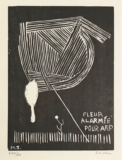 Michel SEUPHOR - 版画 - Hommage à Hans Arp