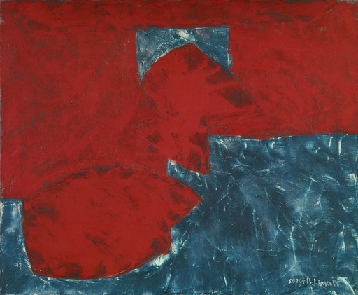 Serge POLIAKOFF - Painting - Composition Rouge et Bleu