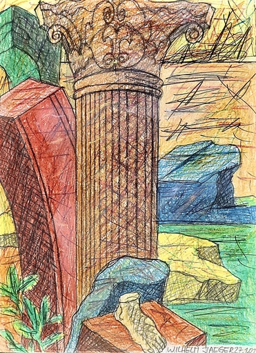 Wilhelm JAEGER - Zeichnung Aquarell - Römisch 6/Antike