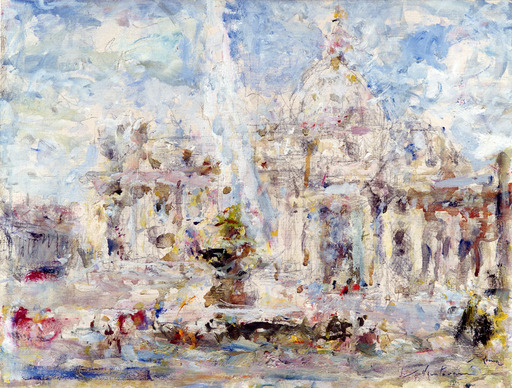 Luigi MANTOVANI - Painting - Piazza San Pietro, Roma 