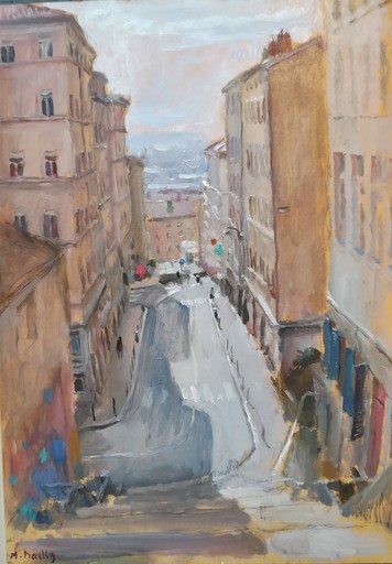 Marc DAILLY - Pittura - Rue Pouteau au soleil