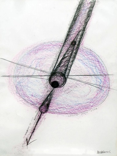 Eliseo MATTIACCI - Peinture - Direzione del sole, orbita della luna