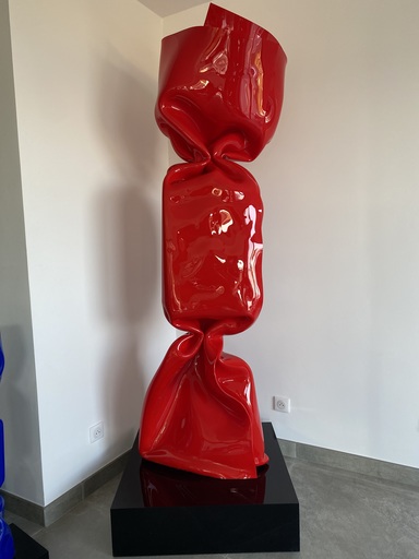 Laurence JENKELL - Sculpture-Volume - Wrapping Bonbon Rouge