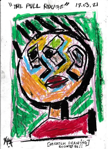 Harry BARTLETT FENNEY - Drawing-Watercolor - le pull rouge (2021)