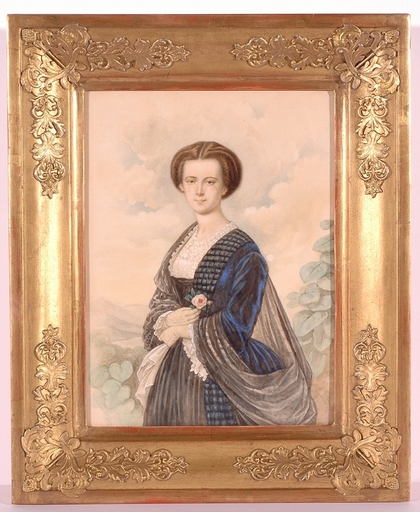 Patricius KITTNER - Miniature - "Empress Elisabeth", Watercolor