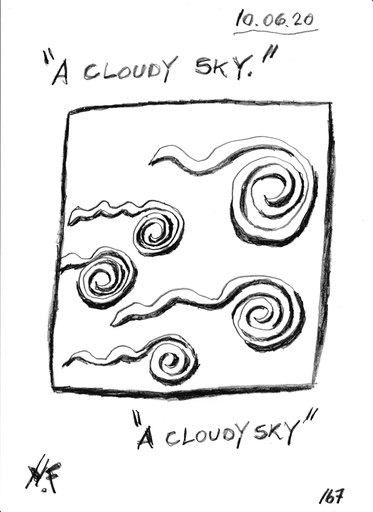 Harry BARTLETT FENNEY - Disegno Acquarello - a cloudy sky