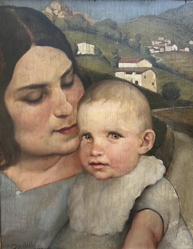 Giulio Vito MUSITELLI - Gemälde - Maternità 