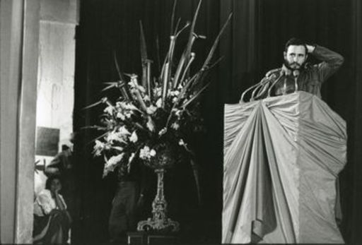 René BURRI - Fotografia - Fidel Castro, Chaplin Theatre, Havana.