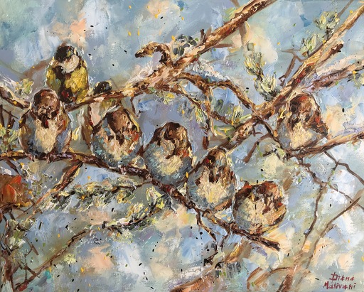 Diana MALIVANI - Peinture - Blooming Willow