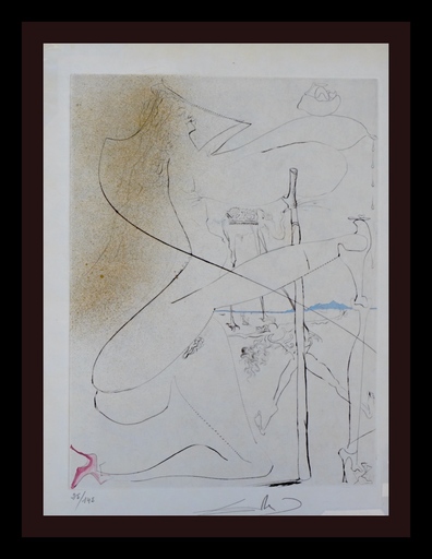Salvador DALI - Print-Multiple - La Venus aux Fourrures Woman With Crutch