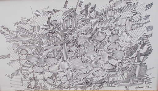 Michel CADORET - Drawing-Watercolor - Abstrait