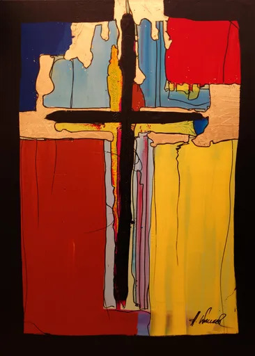 Herbert WALLNER - Painting - Ikonographie Kreuz