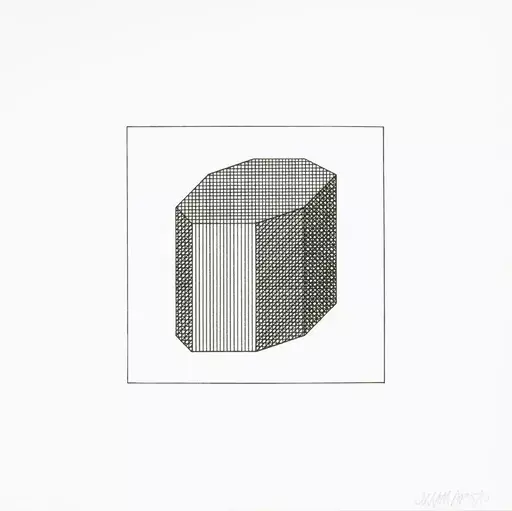 Sol LEWITT - Estampe-Multiple - Twelve Forms Derived From a Cube 12