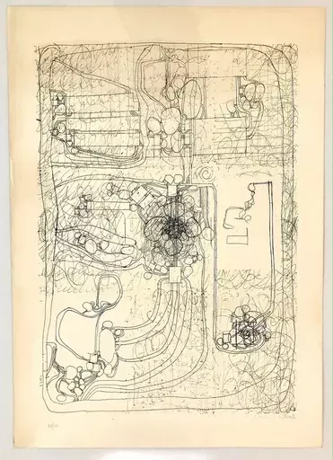 Hermann NITSCH - Print-Multiple - Entwurf einer unterirdischen Stadt