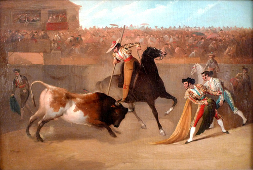 Manuel RODRIGUEZ DE GUZMAN - Gemälde - La faena del picador