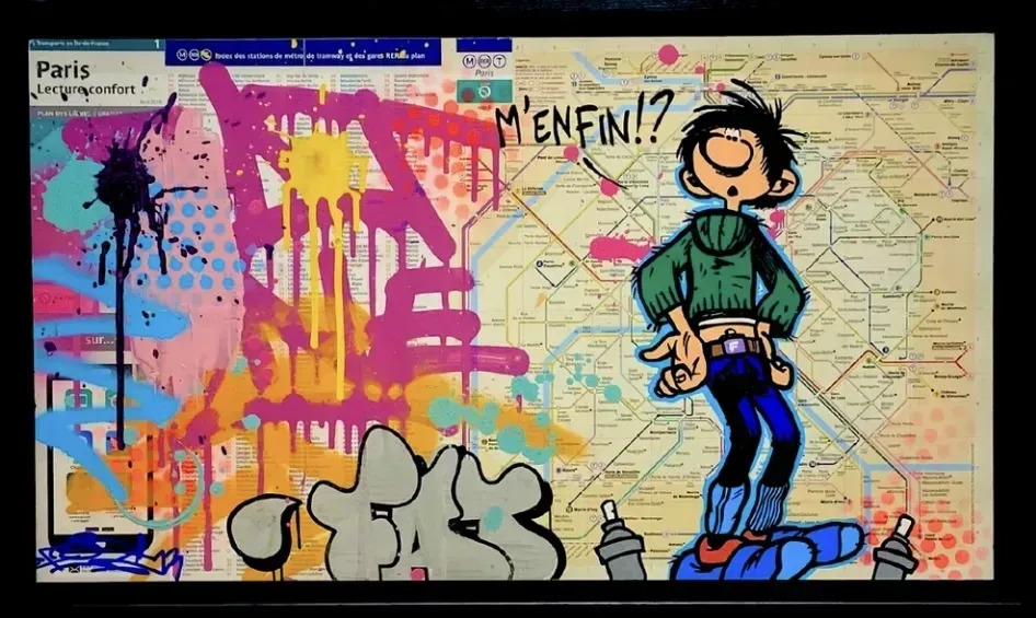 Gaston Lagaffe Geburtstagskarte – Riesenformat A4, Lustiges Comic-Motiv, Mit Umschlag