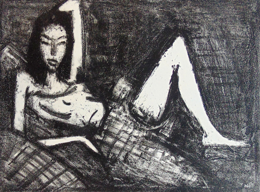 Otto MUELLER - Print-Multiple - Girl on the Sofa | Mädchen auf dem Kanapee