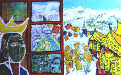 Bernard PINEAU - Painting - D040X20 Tibet