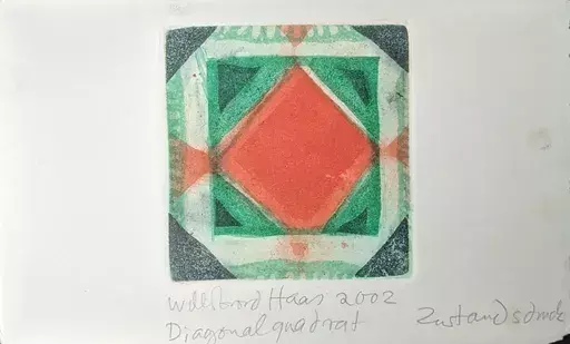 Willibrord HAAS - 版画 - Diaginalquadrat