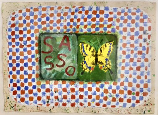 Joe TILSON - Pittura - Conjunctions Swallowtail, Sasso