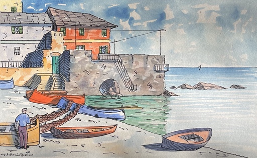 Angelo Maria ARMAO - Drawing-Watercolor - Marine