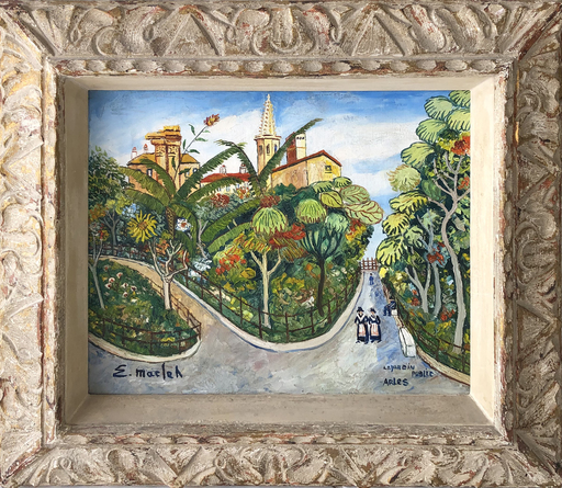 Élisée MACLET - Pittura - Le Jardin de Public Arles