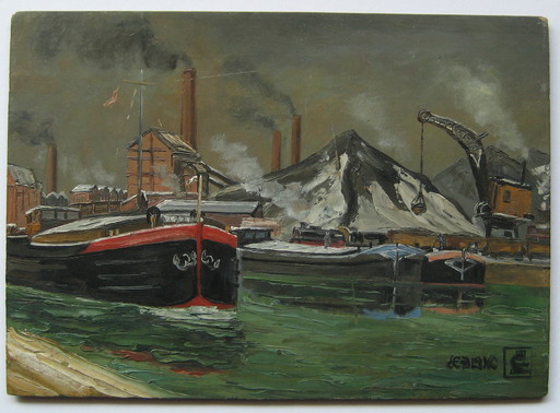 Maurice LEBLANC - Painting - HUILE SUR PANNEAU SIGNÉ HANDSIGNED OIL ON WOOD PANEL CROZANT