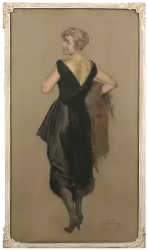 Clemens VON PAUSINGER - Pittura - Clemens von Pausinger (1855-1936) "Portrait of  a lady" 1921