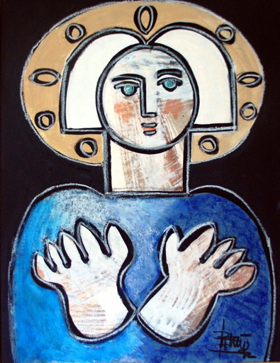 Antonio GARCÍA PATIÑO - Gemälde - Virgen