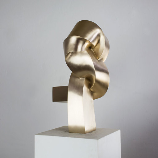 Stephan MARIENFELD - Sculpture-Volume -  Twist II - Bronze gold 