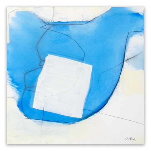 Xanda MCCAGG - Gemälde - Blue White Line