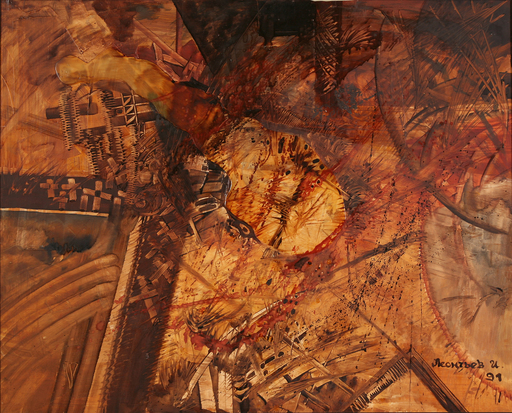 Igor LEONTIEV - Pintura - Contemplation in the Golden Temple
